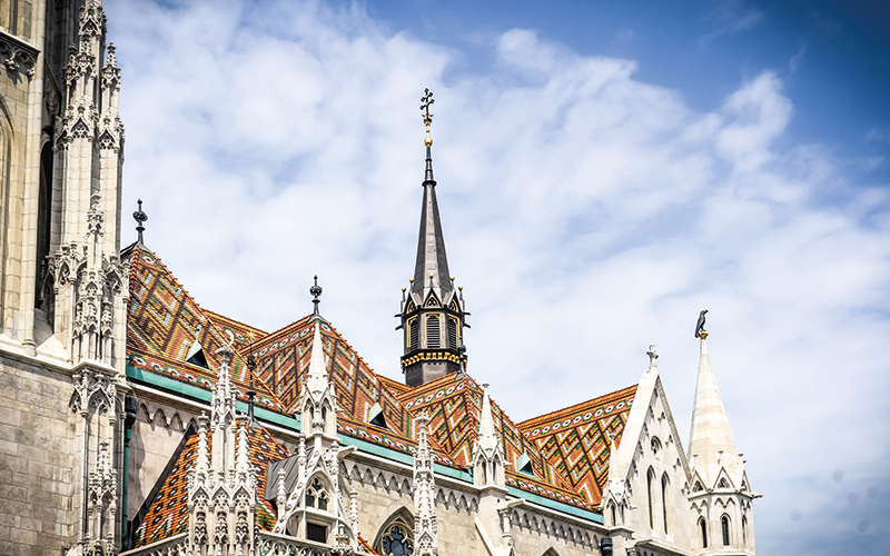Budapest church spires daytime